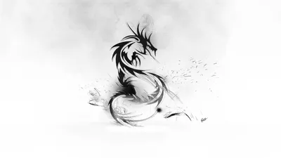 Черно-белые рисунки драконов карандашом (27 фото) 🔥 Прикольные картинки и  юмор