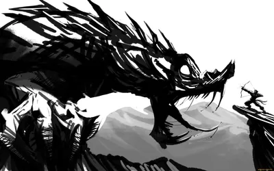 Карикатурный дракон животного, воплощающий вектор цветного рисунка.  Имитация в стиле Scratch board. Черно-белое изображение. Векторное  изображение ©AlexanderPokusay 443123252