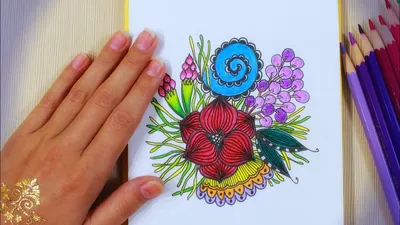 DIY: Мой SketchBOOK РИСУЮ ♥ Дудлинг Цветы ♥ Zentangle, Doodling ♥ Идеи для  скетчбука, ЛД - YouTube