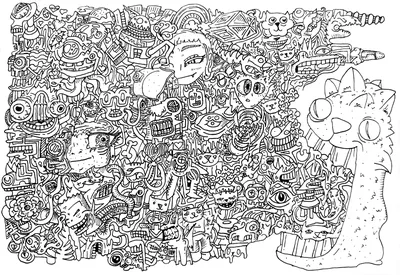 Дудл арт (doodle art) для начинающих | Как рисовать дудлы | Что такое  дудлинг