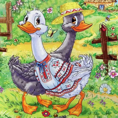 Пишем картину «Два весёлых гуся» в детскую комнату: Мастер-Классы в журнале  Ярмарки Мастеров
