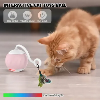 Игрушка для кошек и собак, мячик робот движущийся с LED подсветкой Pet Ball  D8 перезаряжаемый USB (ID#1209387220), цена: 945 ₴, купить на Prom.ua