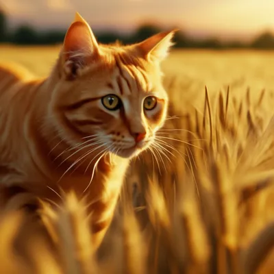 Анимация кота цвета оранжево который…» — создано в Шедевруме