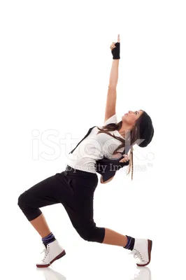 Девушки танцуют хип-хоп в стильной одежде на градиентном фоне в  танцевальном зале в неоновом свете . стоковое фото ©vova130555@gmail.com  381899462