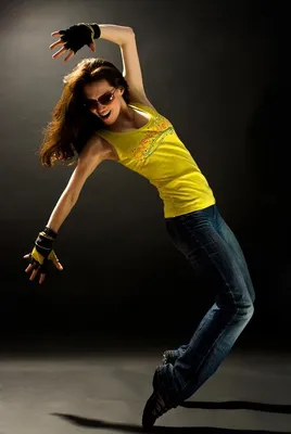 A woman street dance hip hop dancer in silhouette Векторный объект Stock |  Adobe Stock