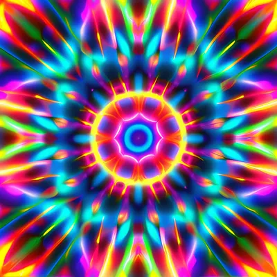 Калейдоскоп неоновые цвета движущиеся …» — создано в Шедевруме