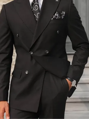 Черный костюм-двойка. Арт.:4112 – купить в магазине мужской одежды  Smartcasuals