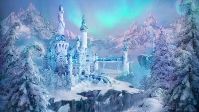 Замок снежной королевы рисунок карандашом - 48 фото