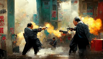 Уникальный ракурс: фото Джона Ву со спецэффектами в фоне