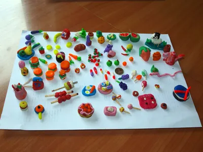Фотк пластилиновой еды для использования в дизайне