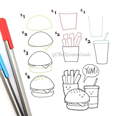 Изысканная еда карандашом на фото: полный набор форматов (JPG, PNG, WebP) для загрузки