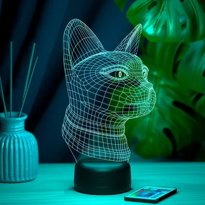 Египетская Кошка - 3D светильник