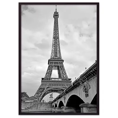Эйфелева Башня В Париже, Франция. Черно-белое Изображение Фотография,  картинки, изображения и сток-фотография без роялти. Image 32566816