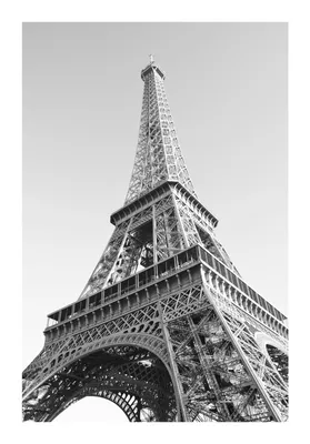Черно-белая гравюра Эйфелева башня …» — создано в Шедевруме