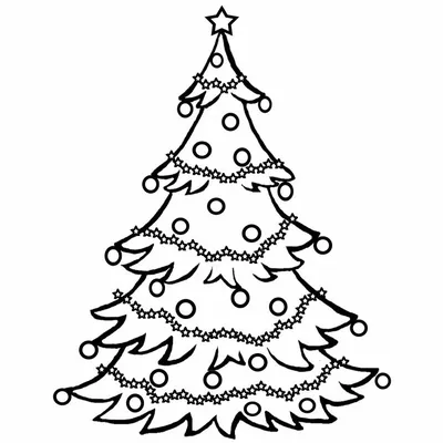 Стиль страница украшенном новогодней елки. Иллюстрация вектора черно-белая  изолированной на белом фоне Иллюстрация вектора - иллюстрации насчитывающей  изолировано, вал: 198358001