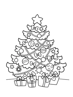 Черно-белая рождественская елка Стоковое Изображение - изображение  насчитывающей черный, весело: 36199381