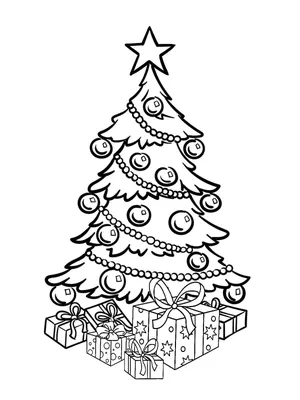 Рождественская елка Черно-белая, Рождественская елка, cdr, угол png | PNGEgg