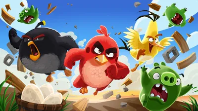 Виниловая наклейка \"Красная птица Angry Birds\"