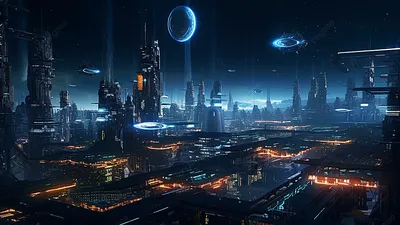 фон города научной фантастики будущего, будущее, мир научной фантастики,  город фон картинки и Фото для бесплатной загрузки