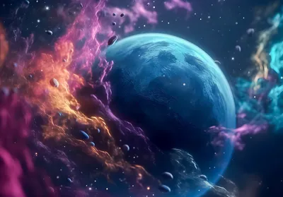 Фантастические фото обои космос 368x280 см Земной шар в пламени и звездное  небо (3749P10)+клей (ID#1754677428), цена: 1400 ₴, купить на Prom.ua