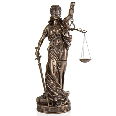 Статуэтка Фемида - Богиня правосудия - Серебряные статуэтки девушек