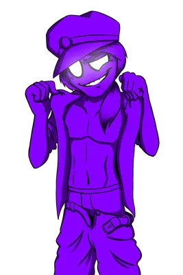 фиолетовый парень - онлайн-пазл