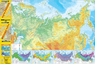 Книга \"Карта России (в новых границах). Политическая. Физическая (бол)\" -  купить в Германии | BOOQUA.de