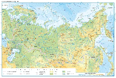 Физическая карта России. Контурная карта - Россия и регионы России -  Бесплатные векторные карты | Каталог векторных карт