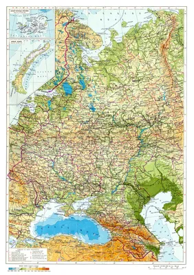 Европейская часть СССР. Физическая карта | это... Что такое Европейская  часть СССР. Физическая карта?