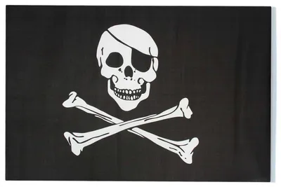 Флаг пиратский черный \"Веселый Роджер\" пират с повязкой, большой 60х90см -  купить Флаг по выгодной цене в интернет-магазине OZON (346073777)
