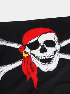 Пиратский флаг веселый роджер изолирован на белом | Премиум Фото