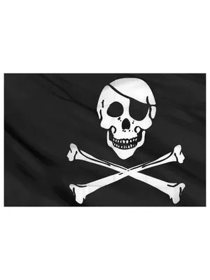 Обои на рабочий стол Пиратский флаг Jolli Roger / Веселый Роджер  развивается на ветру, обои для рабочего стола, скачать обои, обои бесплатно
