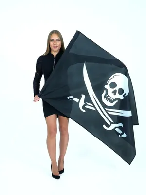 Пиратский Флаг Веселый Роджер Со Скрещенными Мечами Череп И Две Сабли Или  Сцимитарные Мечи Векторная Иллюстрация — стоковая векторная графика и  другие изображения на тему Пират - iStock