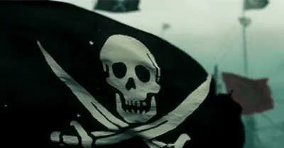 Флаг Пиратский \"Веселый Роджер\" 150х90 см | AliExpress