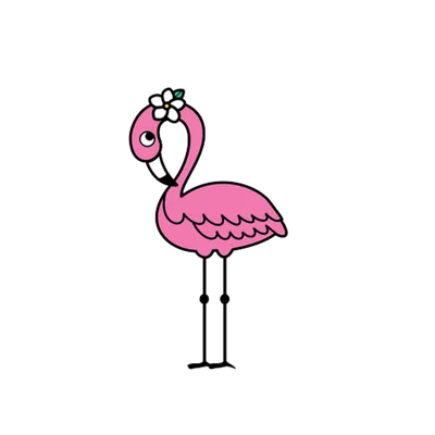 Розовый фламинго танцует фламенко на…» — создано в Шедевруме