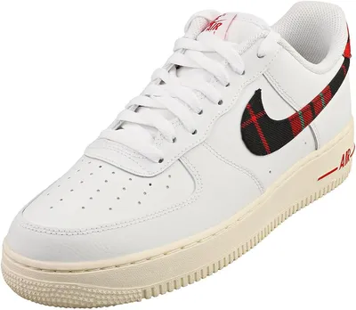Amazon.com | Nike Mens Air Force 1 Lv8 Basketball Shoes (8),  White/University Red-stadium Green | Basketball