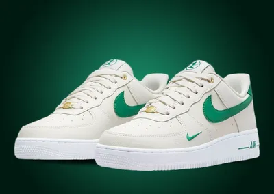 Bold Malachite Swooshes Feature On The Nike Air Force 1 Low 40th Anniversary