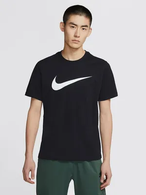 Футболка Nike, размер 44, цвет черный, 100% хлопок - купить по выгодной  цене в интернет-магазине OZON (882250951)