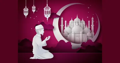 Рамадан Приветствие Арабском Языке Исламская Поздравительная Открытка  Священный Месяц Рамадан Векторное изображение ©legendofsinbatt.gmail.com  271733610