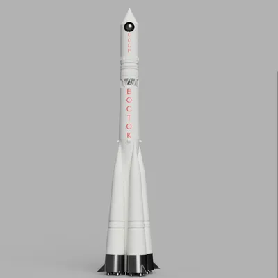 Рис. 7. Модель ракеты-носителя космического корабля «Восток»» - картинка из  статьи: «Модель-копия ракеты-носителя космического корабля «Восток»» -  Моделизд.ру