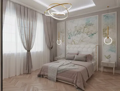 Фотообои для спальни с геометрическими паттернами - просто, красиво,  актуально