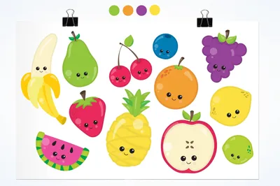 Картинка фрукты и овощи ❤ для срисовки