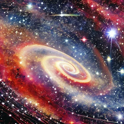 Палевая+алая галактика Млечный Путь …» — создано в Шедевруме