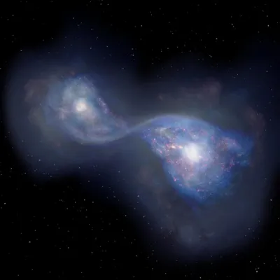 Астрономы показали столкновение галактик, ожидающее Млечный путь -  Российская газета