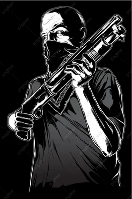 гангстер в маске с пистолетом PNG , винтовка, кровь, чиканос PNG картинки и  пнг рисунок для бесплатной загрузки