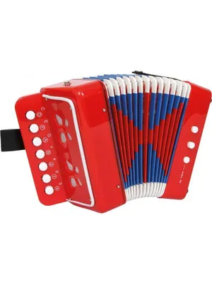 Игрушка детская гармошка концертная красная, звук от мехов - купить с  доставкой по выгодным ценам в интернет-магазине OZON (911085176)