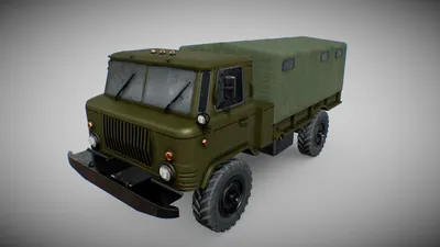 GAZ-66 1964 Blueprint - Download free blueprint for 3D modeling