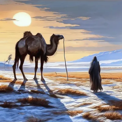 Верблюд, рисунок верблюдов, караван | Three wise men, Moose art, Painting
