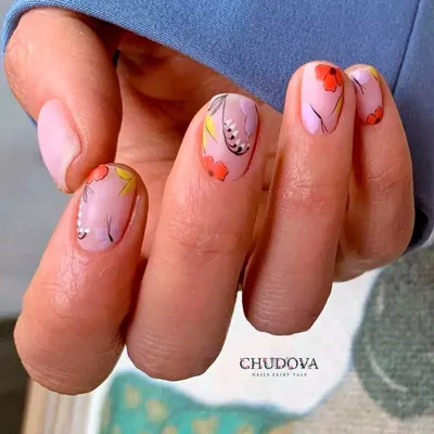 Дизайн гель лаком на коротких ногтях. Весенний маникюр \"Цветы\" 2018.  Подборка идей на короткие ногти - YouTube