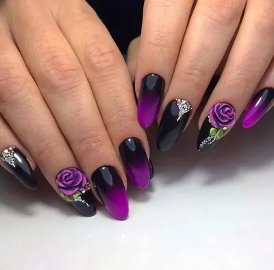 Маникюр 8 марта (фото). Красивый дизайн ногтей 2020 | Нейл-арт, Цветочные  ногти, Фиолетовые ногти